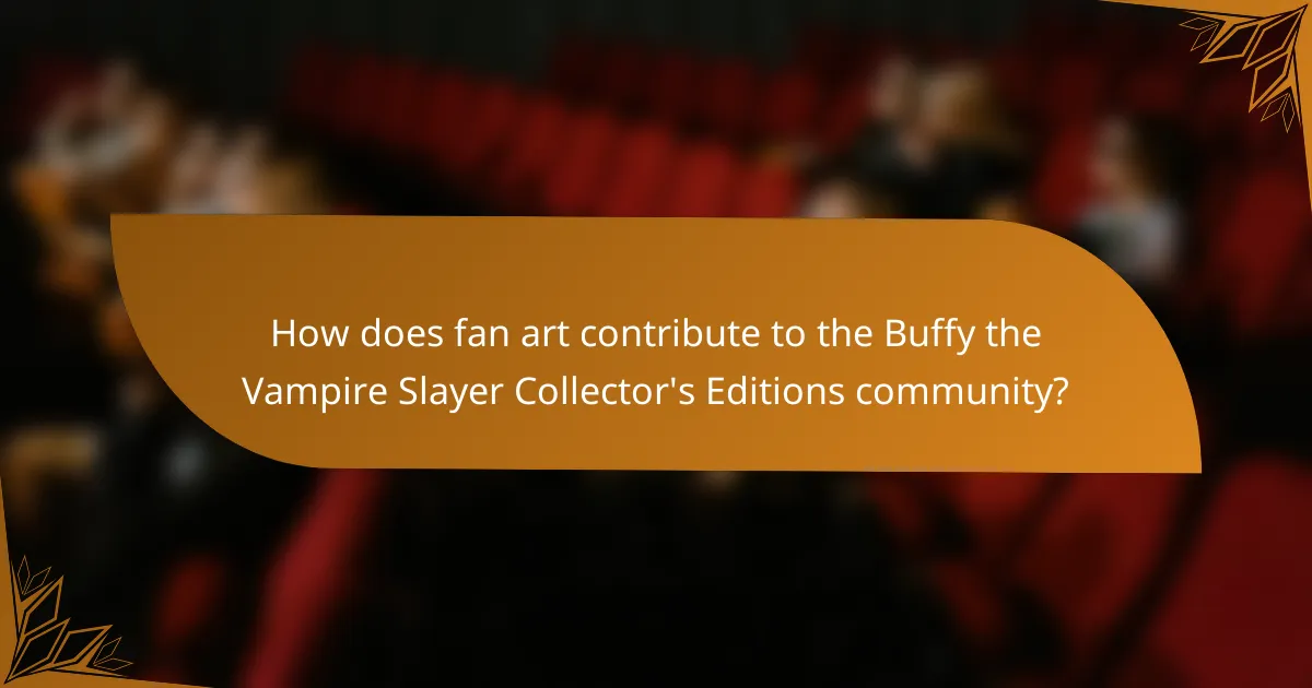 How does fan art contribute to the Buffy the Vampire Slayer Collector's Editions community?